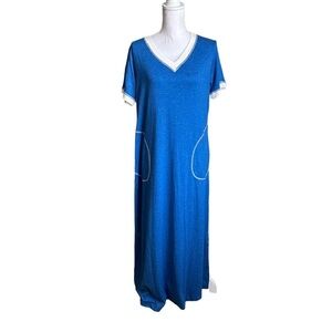 Yimanie Blue Short Sleeve Sleep Loungewear Dress Size XS